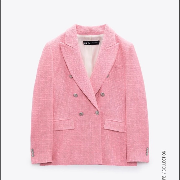 Pink Double breasted double wheave jacket. - Picture 1 of 2